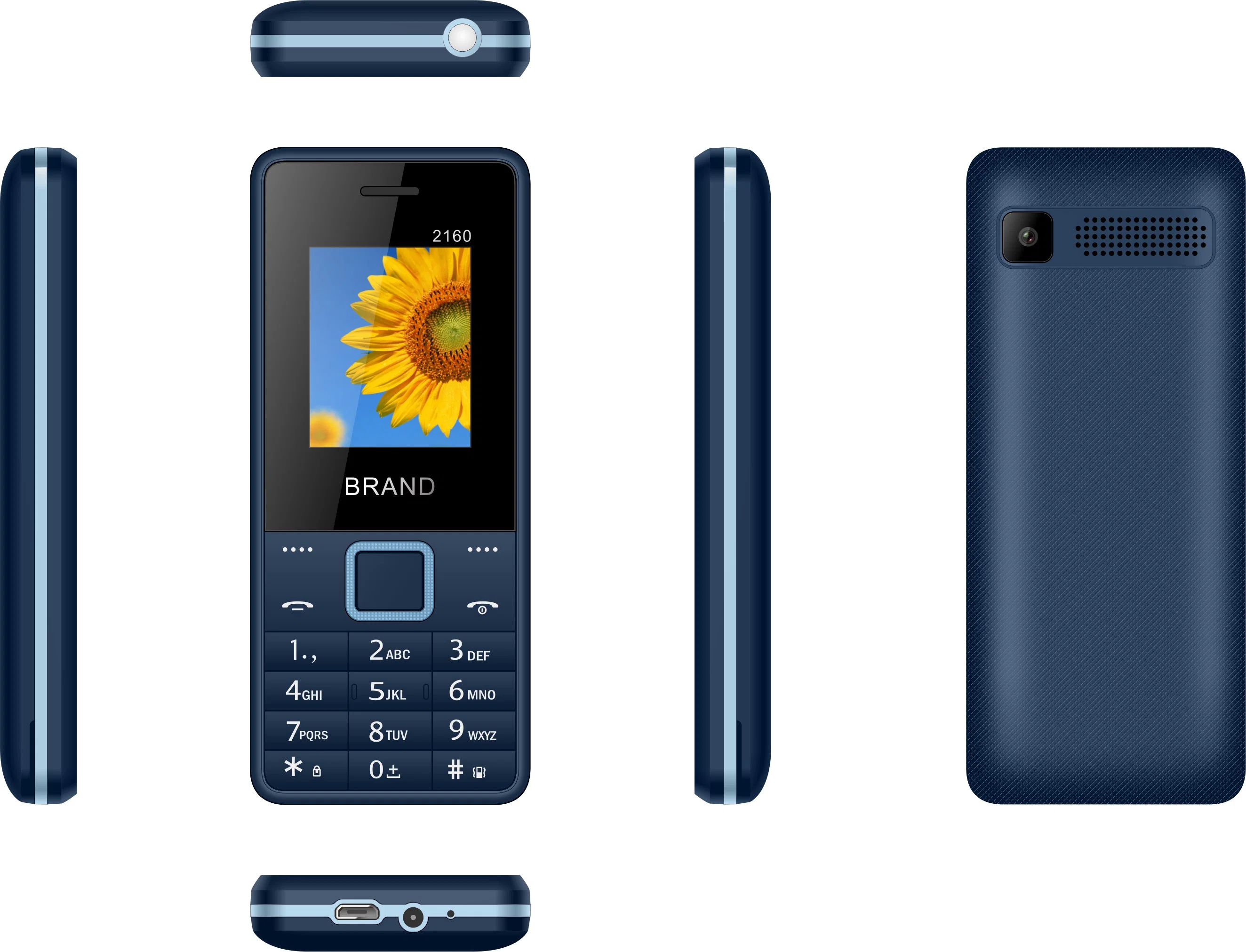 Großhandel/Lieferant 1,77inch 2,8 Zoll große Taste Sos Handys Niedrig Preis Senioren Handy Senior Handy Feature Phone 2160