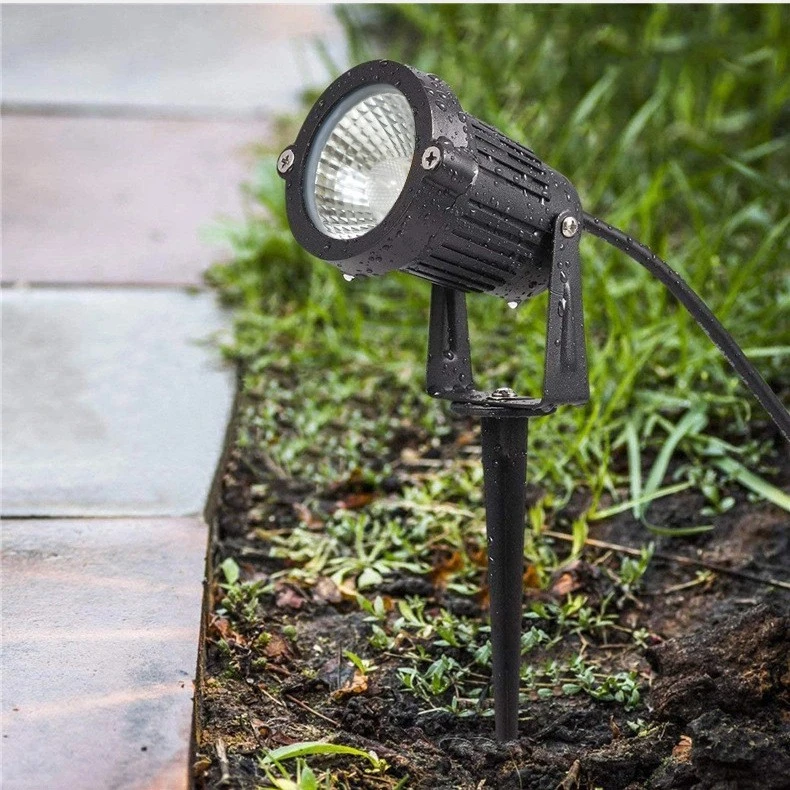 Aluminum Outdoor Waterproof LED Landscape Lighting Pathway Lawn Decorate Garden Lights with Plug