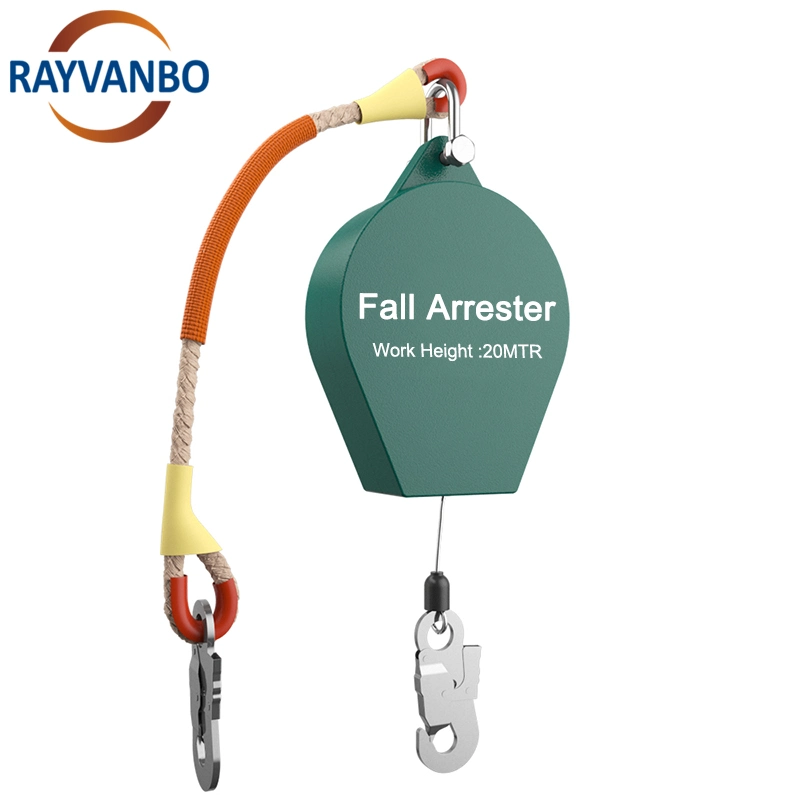 Anti-Fall Retractable Safety Fall Arrester Self Retractable Lifeline Climbing Steel Wire Rope Fall Arrester