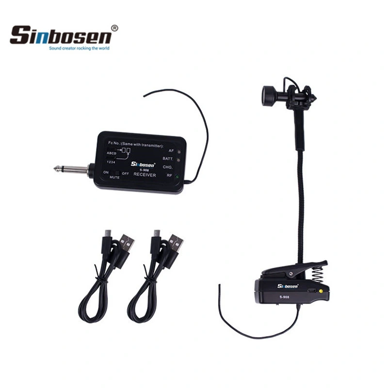 Professional Wireless Microphone S-908 Wireless Instrument Microphone System Saxophone