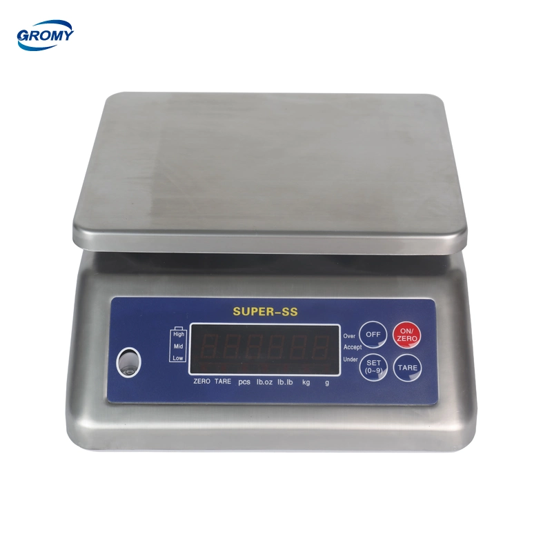 Electronic Rechargeable Waterproof Stainless Steel Weighing Scale 15kg 30kg
