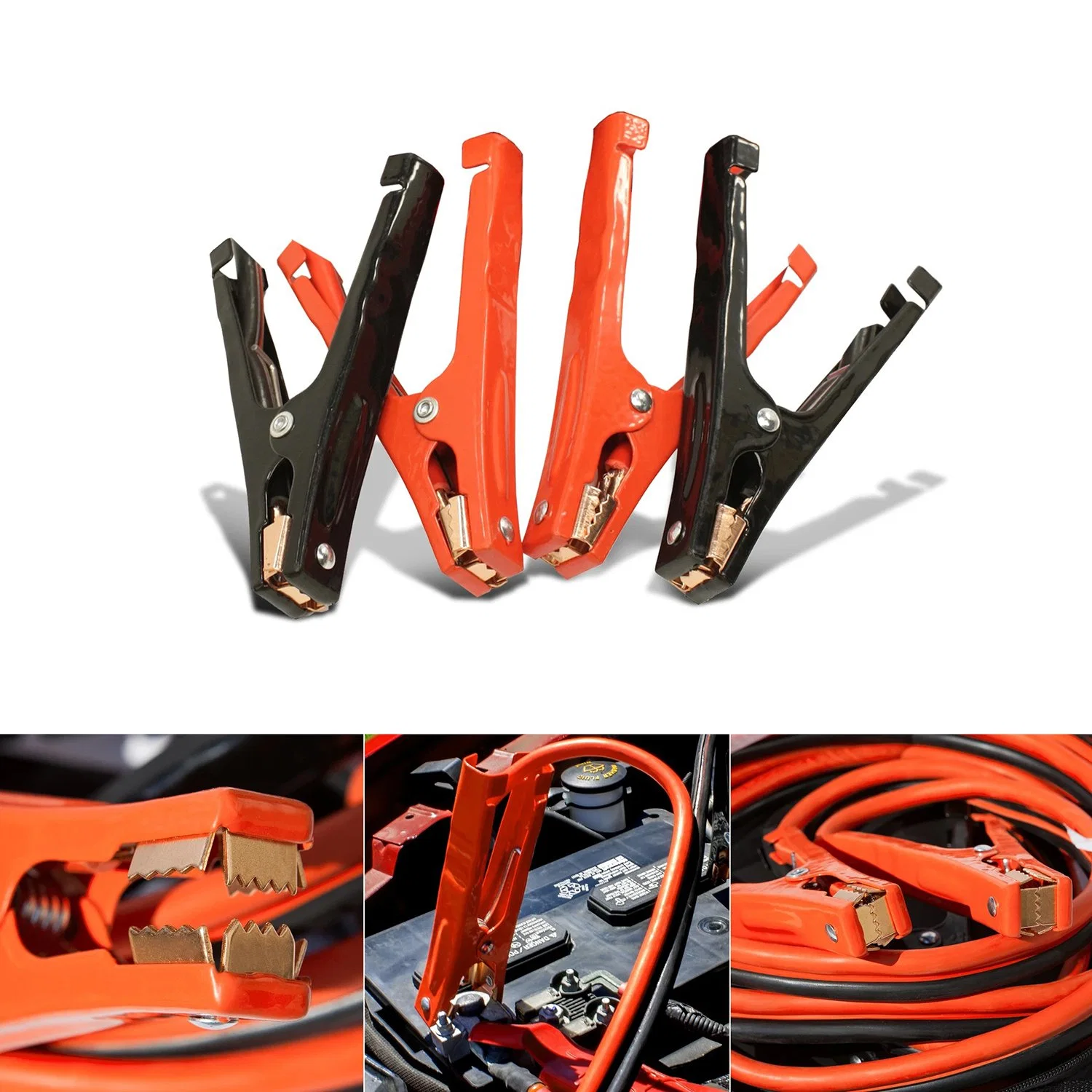 20FT Heavy Duty Jump Leads 500 AMP Battery Booster Jumper Cables Colour Coated Clamps Booster Cable for Petrol Diesel Car Van Truck (BC0420)