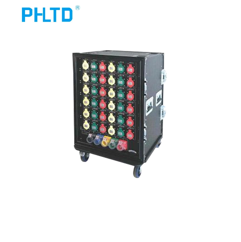 Black Stackable Stage Lighting Combination Supply Power Distribution Box