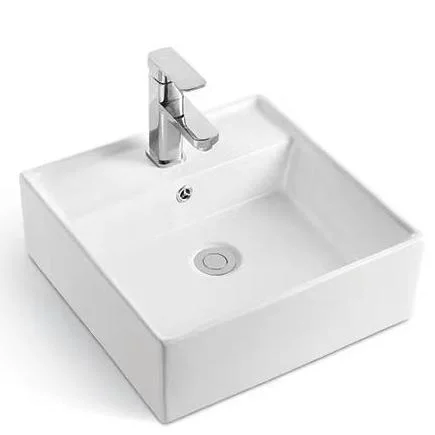 Sairi New Design Square Ceramic Bathroom Wash Hand Basin Art Basin