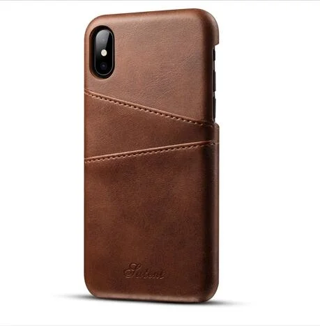 Para iPhone X caso Luxury PU couro acessórios de cobertura de celular