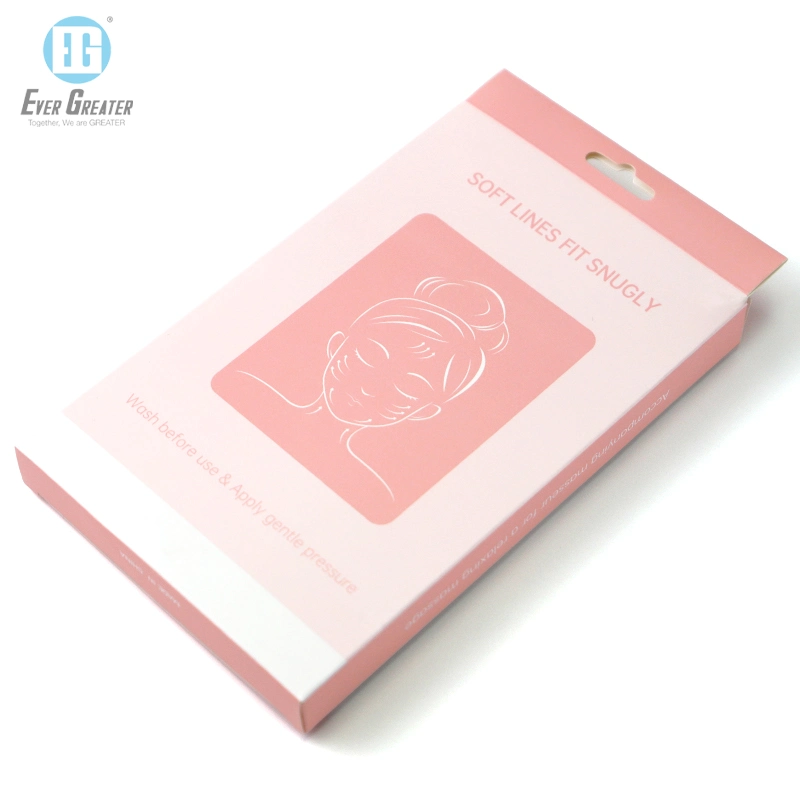 Jade Roller Gua Sha Set Pink Customized Paper Packaging Box with Clear Plastic PVC Window