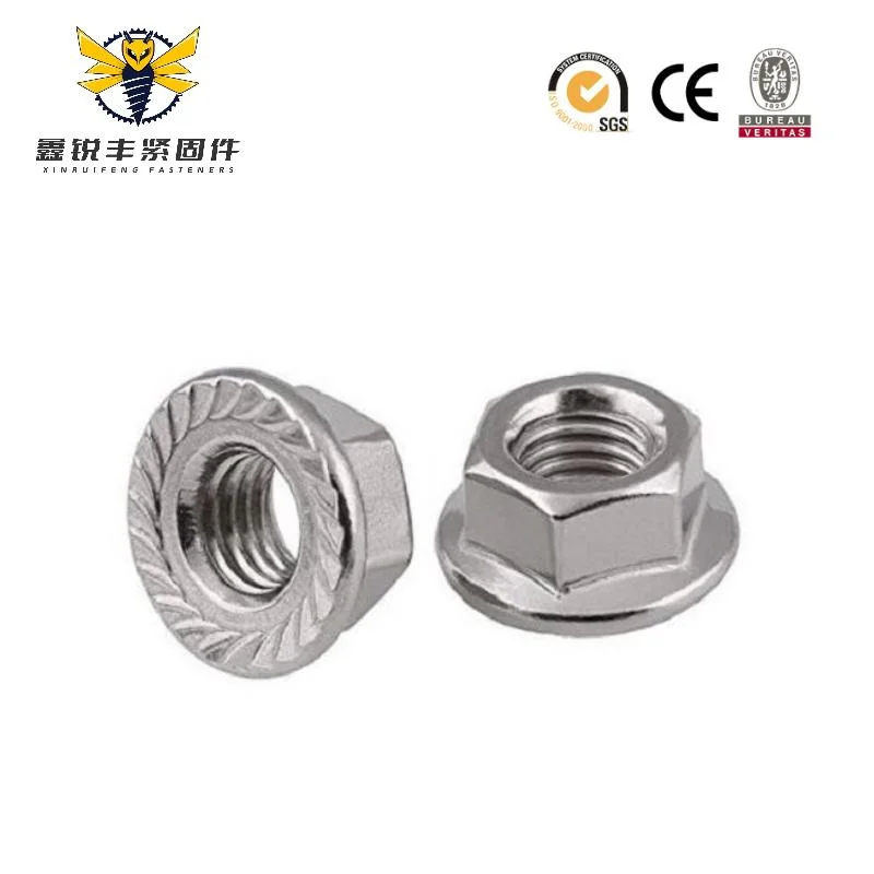 Best Price SUS304 Hex Lock DIN6923 M8 ANSI B18 2 Head Weld Self Locking Hexagon DIN 6923 Flange Nut