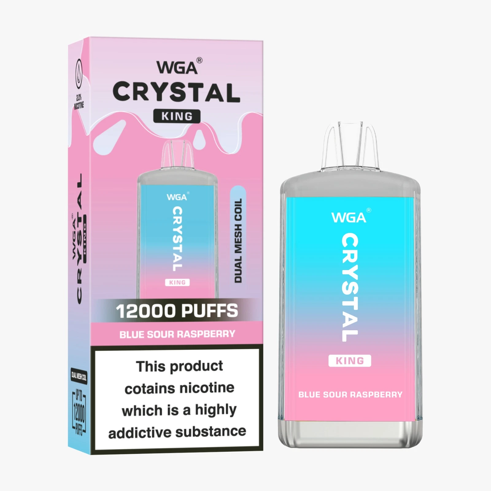 Wga Crystal King 12000 Puff Customize Zbood Warship Hyper Joy 9500/12000/15000/10000 High Light Poco Aspen Vaporizer Disposable/Chargeable Vape