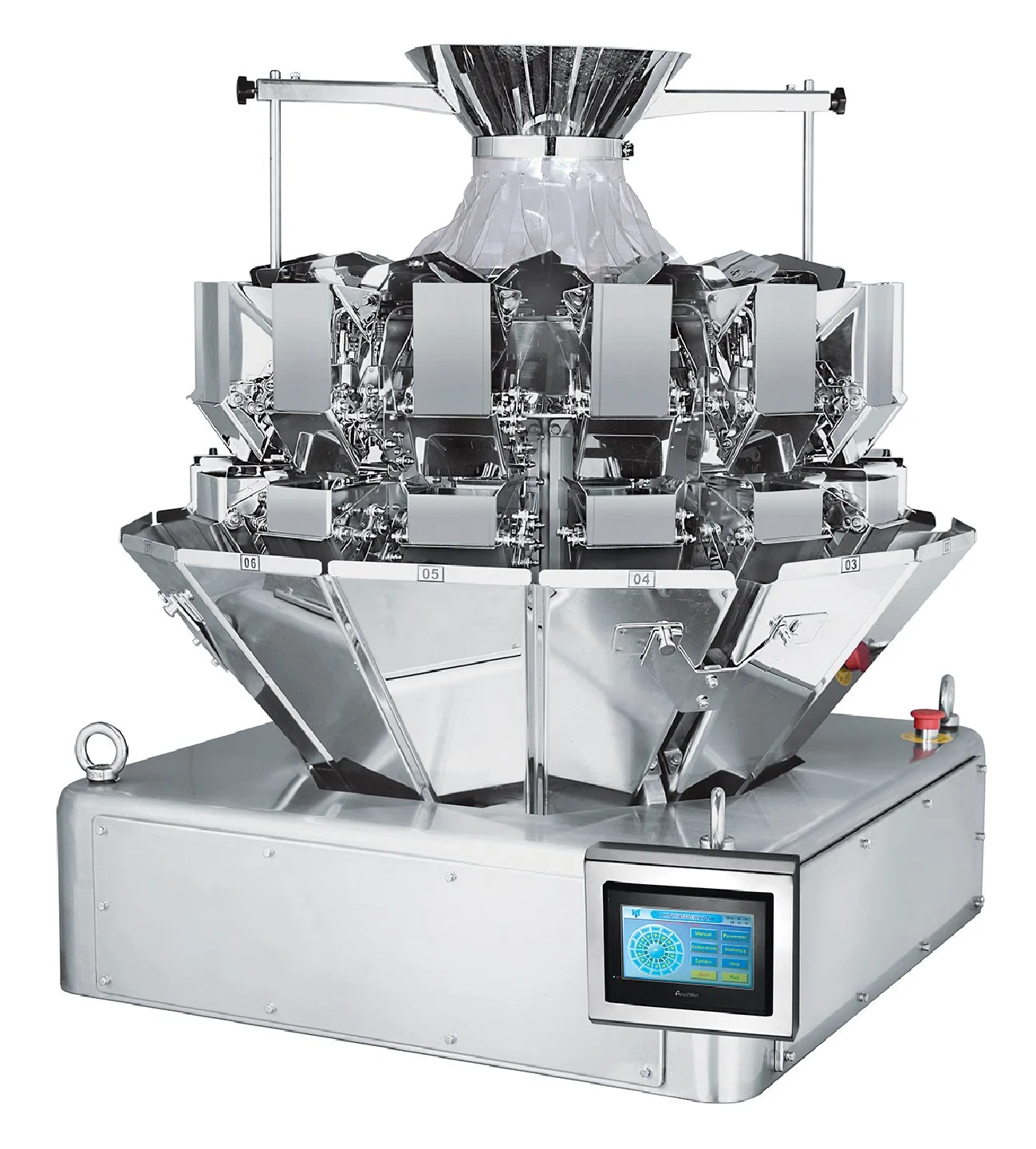 X (2) Level Accuracy Multi-Head Weigher Machine with 14 Heads