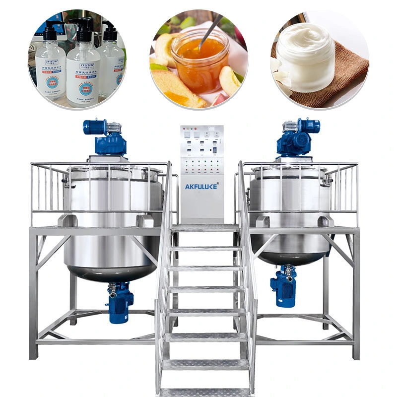 Tanques de mistura móveis de aço inoxidável de 500 L Shampoo Lotion Mixer Chemical Máquina de fazer sabão líquido para misturar equipamentos