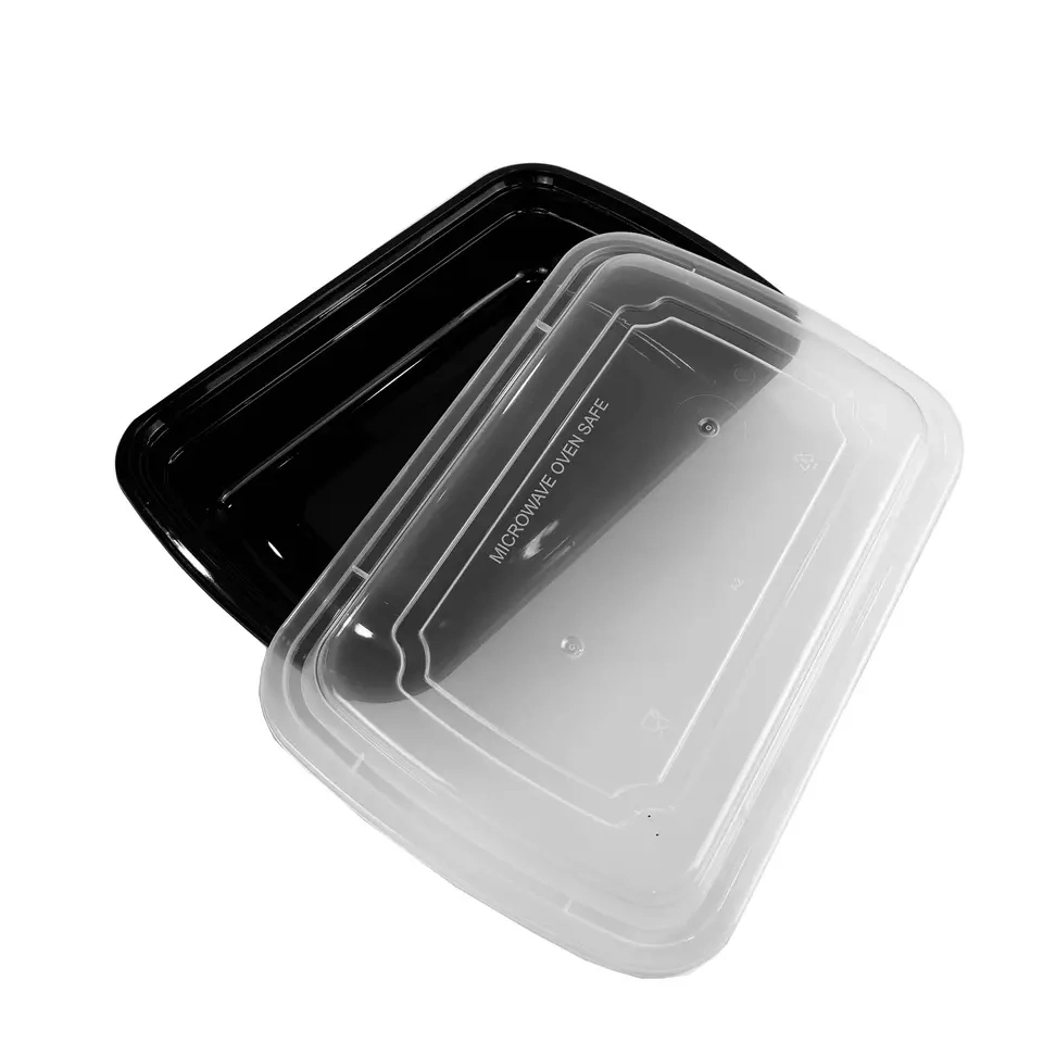 3/4/5/6 Compartment Bento Lunch Box Disposable PP Material Clear Plastic Takeaway Meal Prep Food Container for Sale