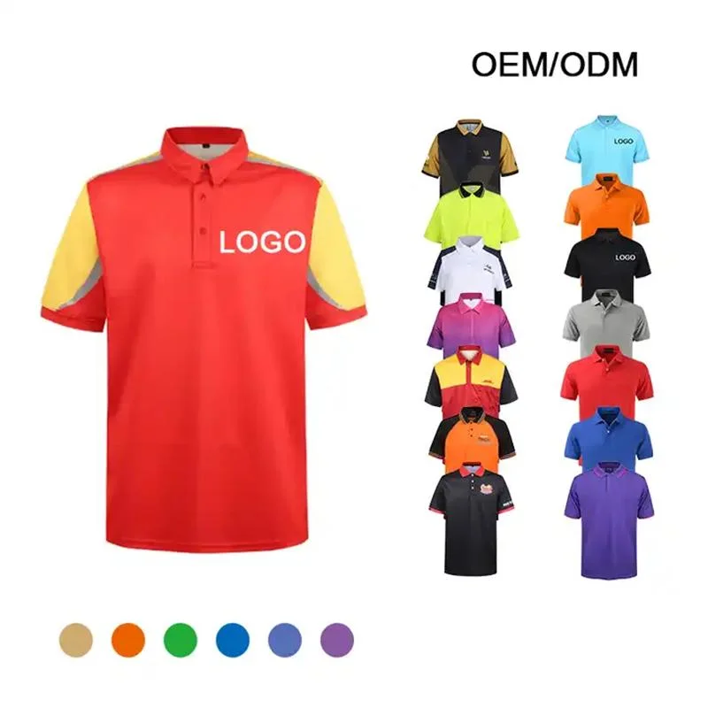 Custom Mens impresión logotipo bordado Rendimiento de alta calidad/alto costo 100% algodón o. Polo de golf uniforme liso de poliéster