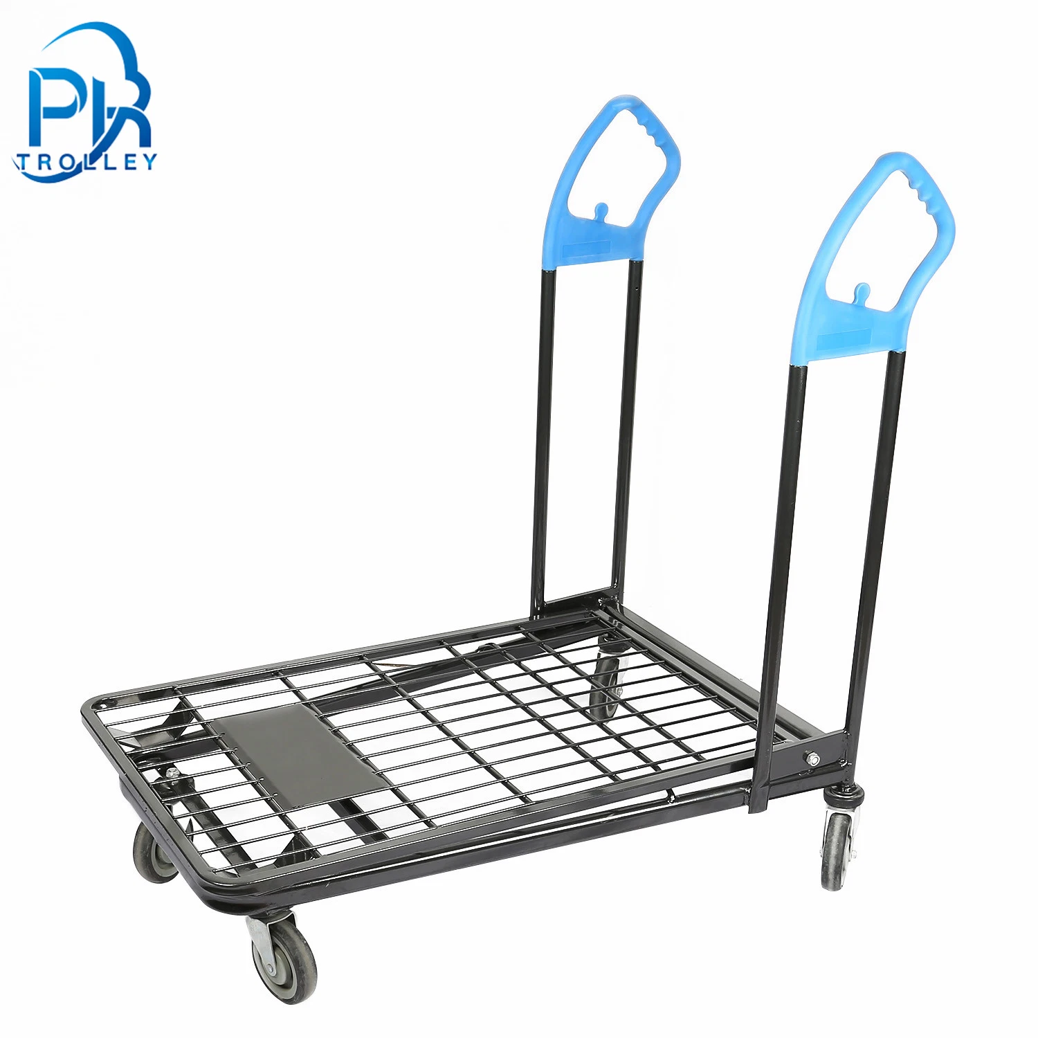 4 Wheels Supermarket Steel Transport Cargo Hand Push Cart