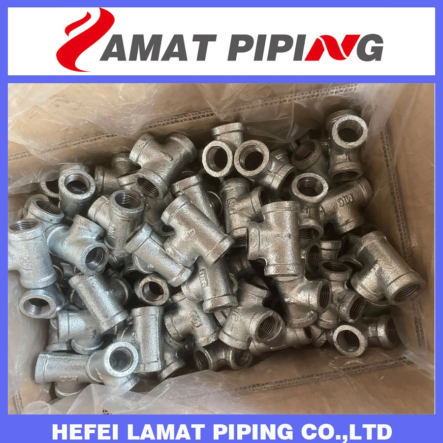 Black/Galvanised Iron Plumbing Hardware Malleable Iron Pipe Fitting