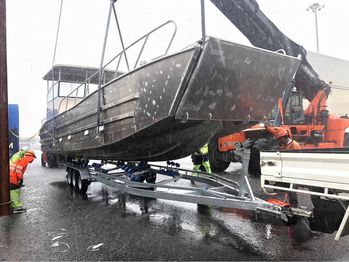 30ft 9m Trabajo de alta calidad de aluminio soldado Barco cargo Ship