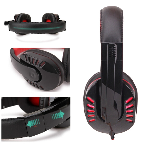 Computer Gaming Headset, Black&Red Color for Cool Design