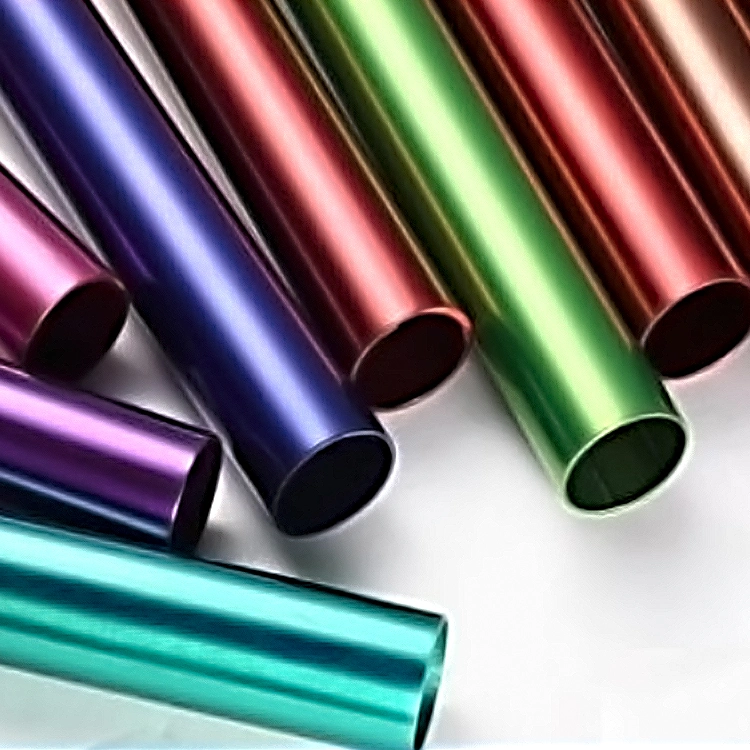 Golden/Rose Gold/Silver/Black/Red/Green/Blue tubo decorativo de acero inoxidable