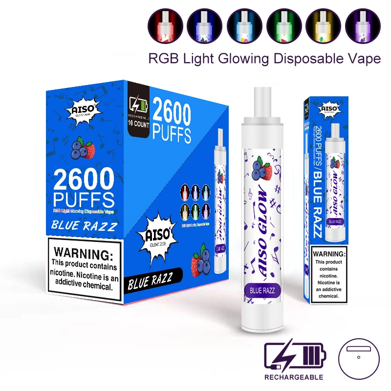 12 sabores 8.5ml E jugo mejor venta de luz LED iluminado desechables Vape Pen