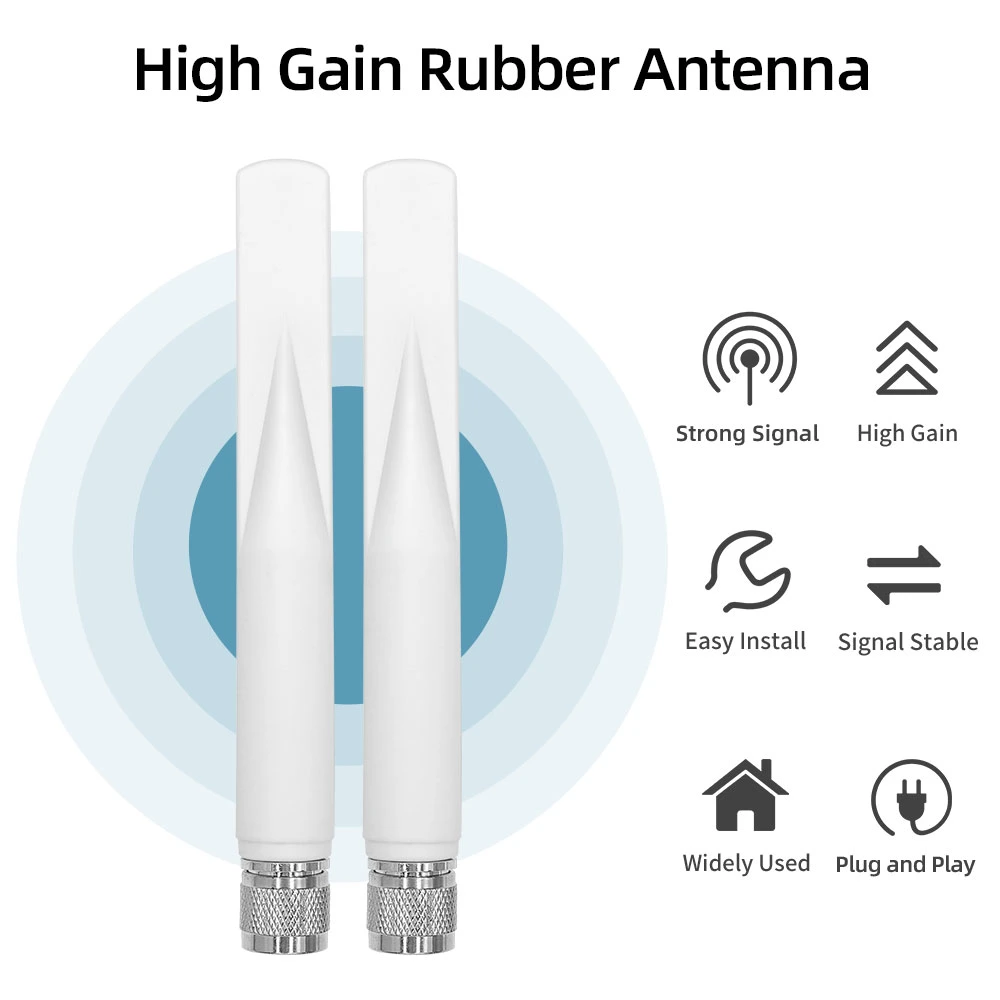 Antena exterior omnidirecional de 175 mm de comprimento e amplificador de WiFi à prova de água para Android