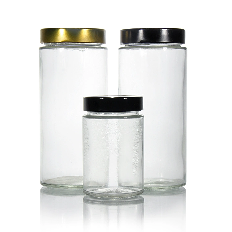 25ml-500ml Round Shape Glass Jar for Honey Jam Jelly with Metal Lid