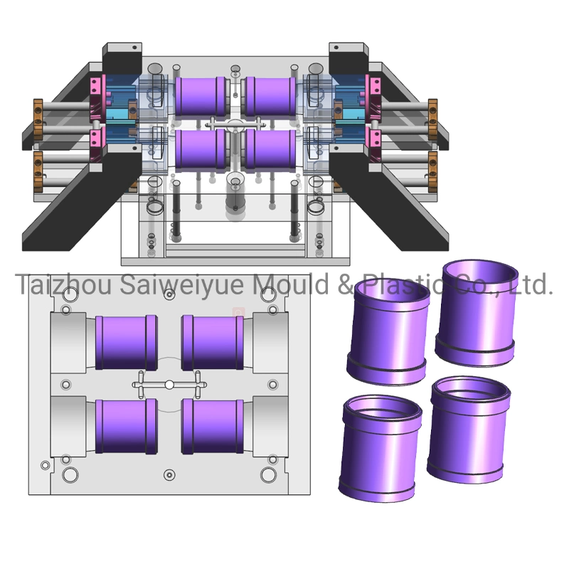 Pipe Fitting Injection Mould Straight Connector Joint Plumbing PVC-U Coupler Moulding