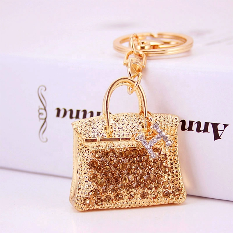 Mini Hand Bag Crystal H Car Keyring Keychain