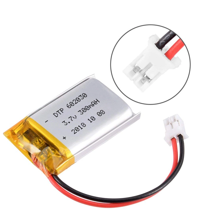 3.7V 300mAh 602030 Rechargeable Battery for Bluetooth Earphone