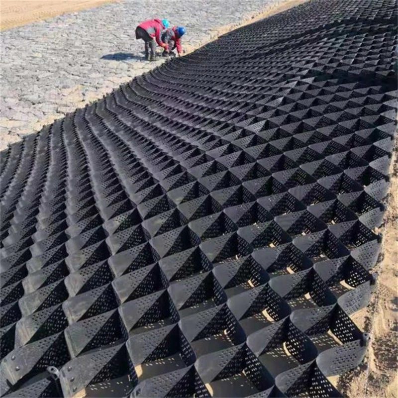 HDPE Geocell Light Weight Geo Cell Ground Enhancement Cellular System Durable HDPE Material Gravel Grid for Driveway Gravel Stabilizer