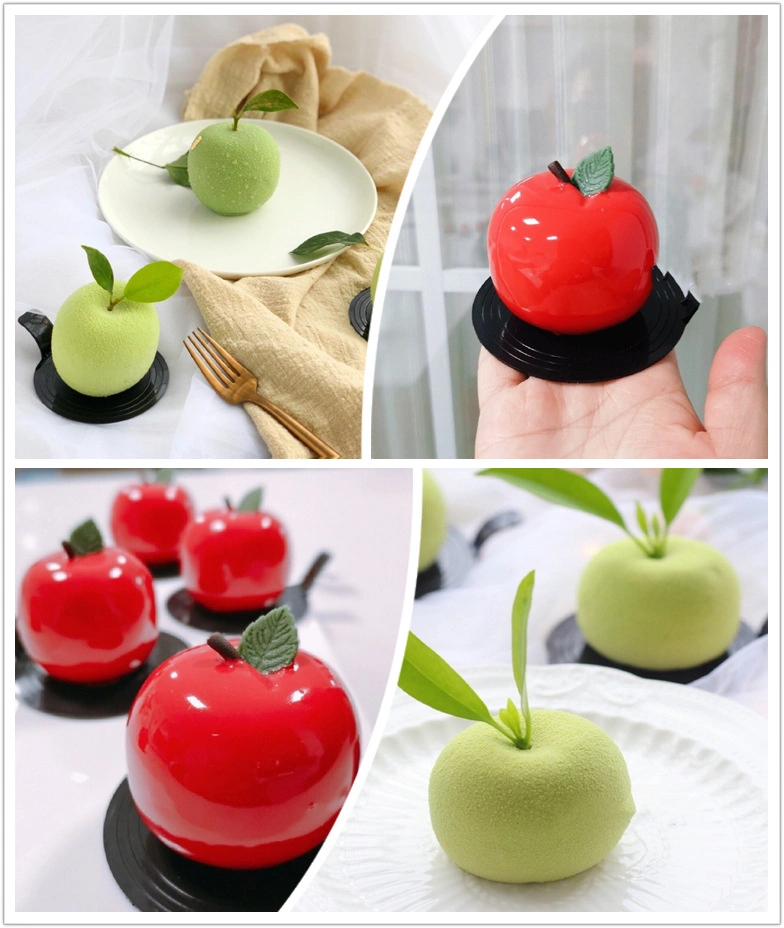 Food Grade 8-Cavity Apple Silicone Mousse Cake Mold DIY Chocolate Candle Mold