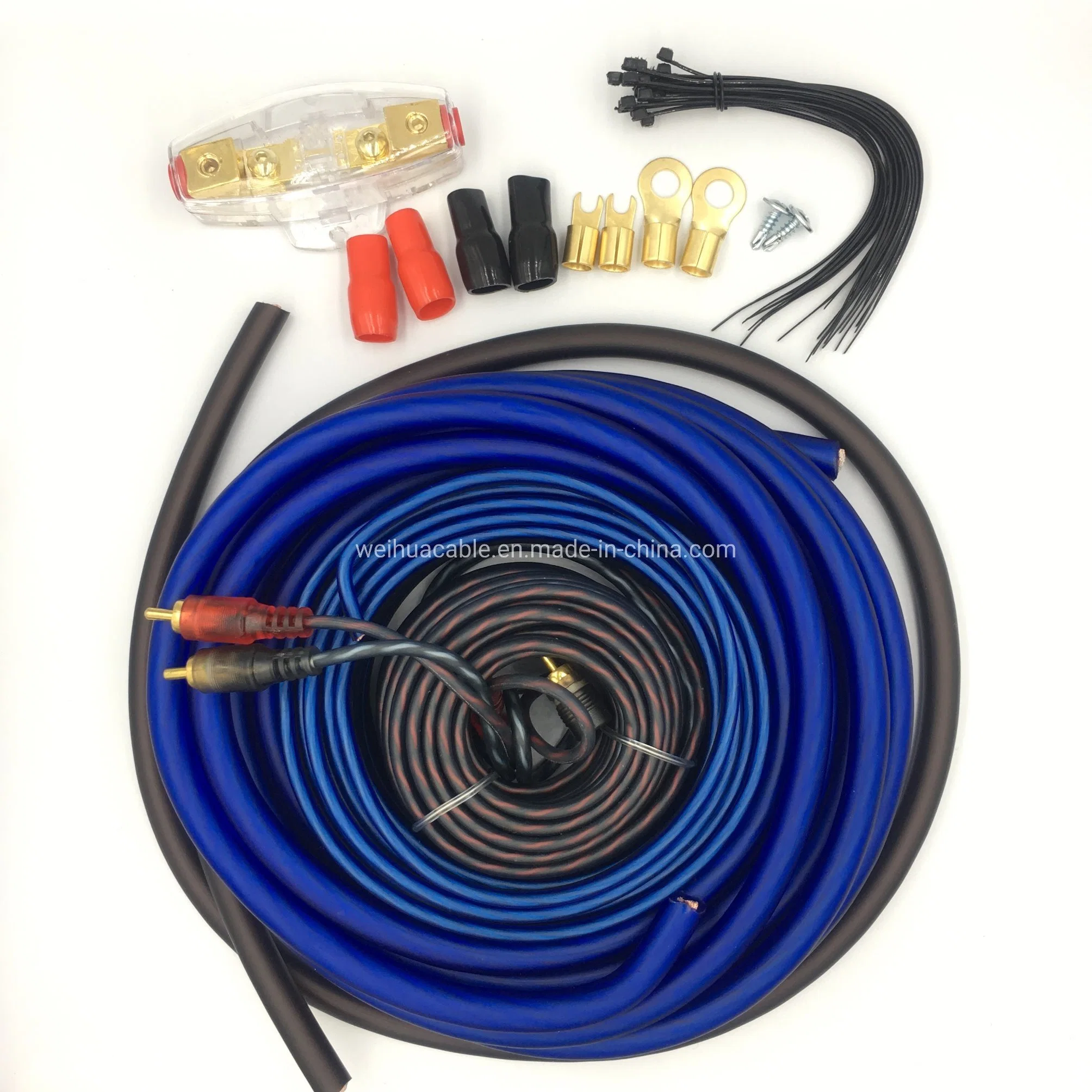 Amplificador de audio Kit de cableado, Cable de alimentación, Cable a masa, el cable del altavoz