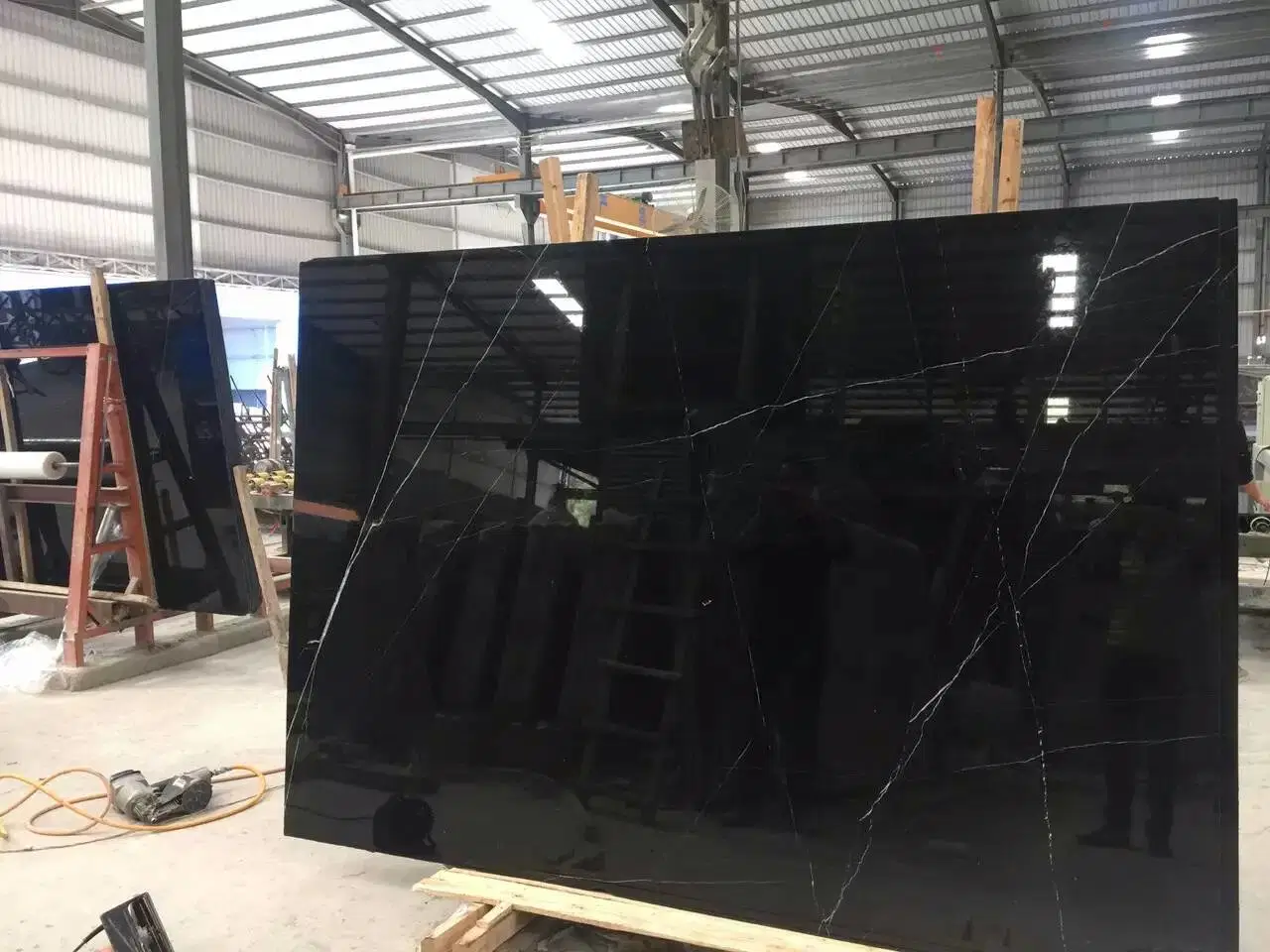 Chinese Nero Marquina, China Black Marble Slabs & Tiles