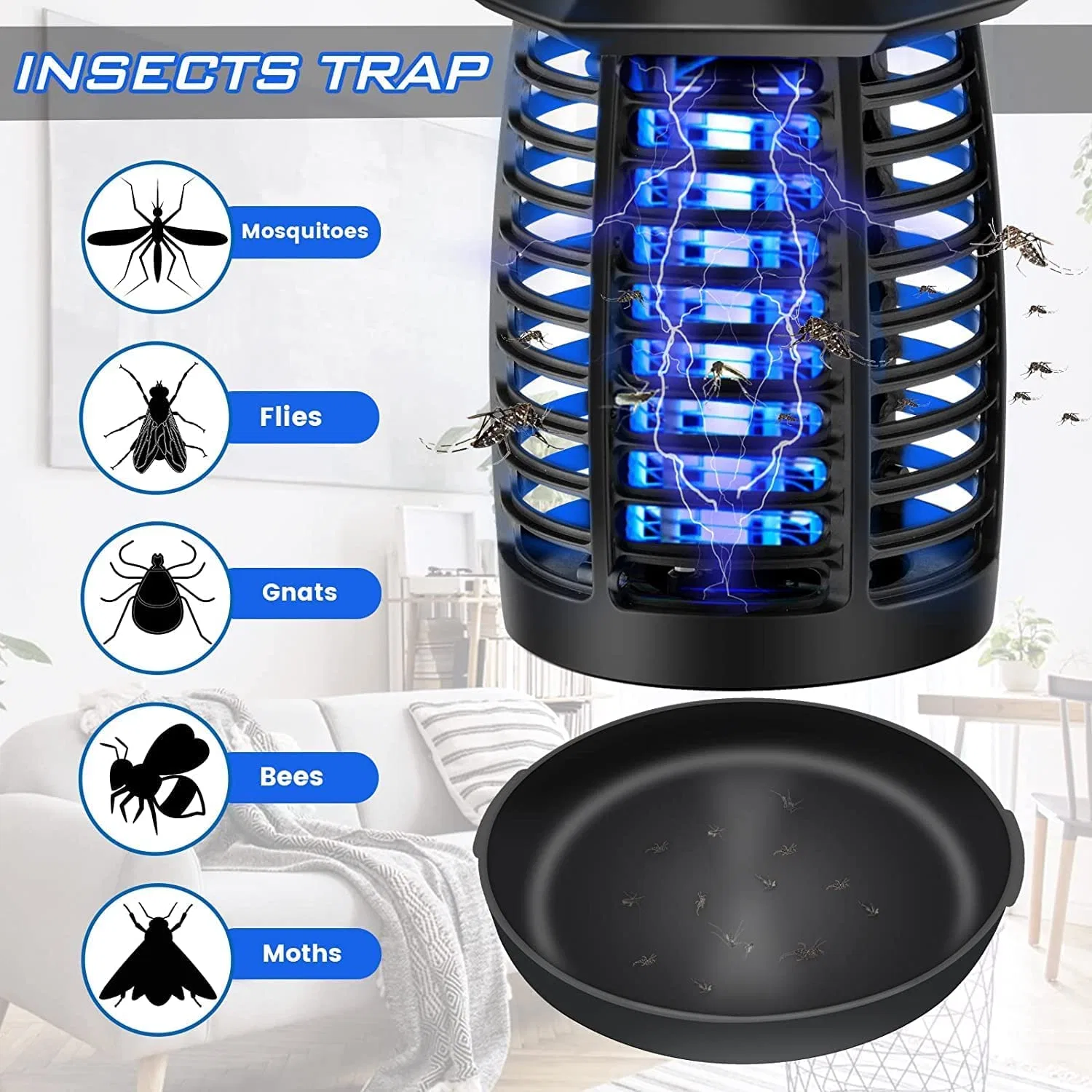 Wholesale/Supplier ODM Electric Fly Outdoor/Indoor Waterproof Fly Zapper Trap Mosquito Killer