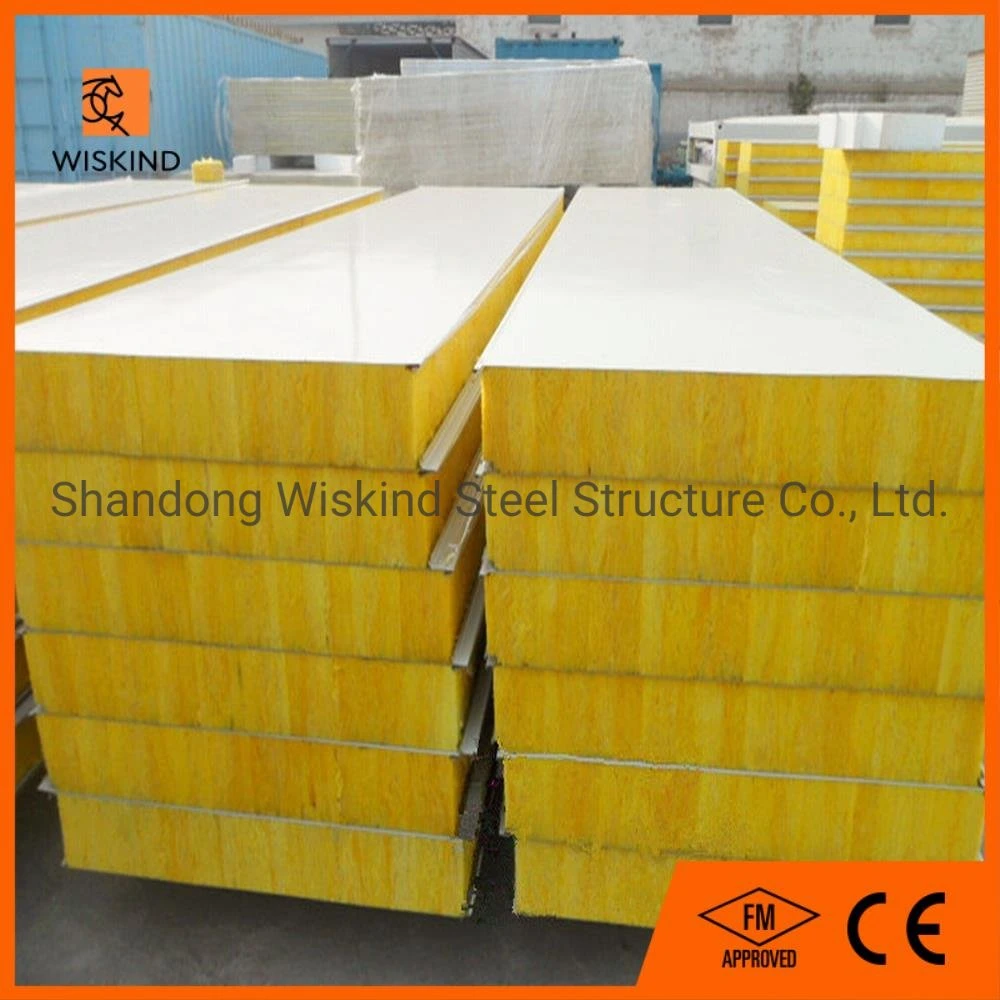 Fire Resistance Sound Absorption Glass Wool Rock Wool Composite Panel for Warehouse/Workshop/Storage