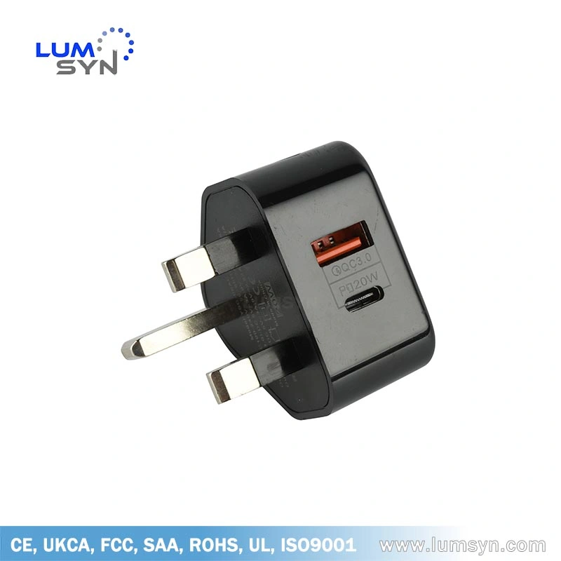 25W UK Compact Mains Charger