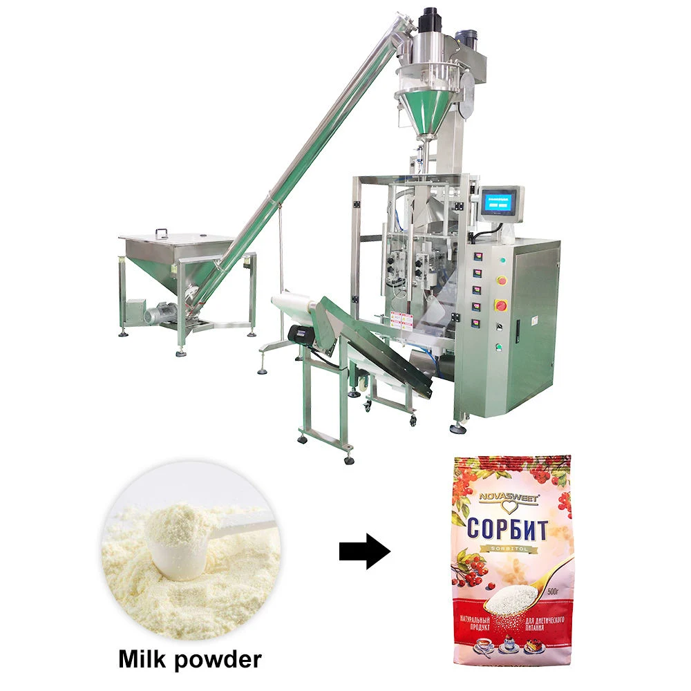 Multifunción vertical el té de llenado de la proteína en polvo de harina de trigo de la máquina de embalaje Bolsa Gusseted