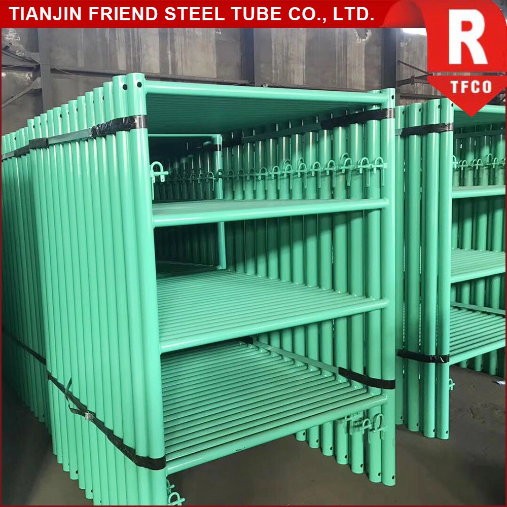 American 1700mm 1219 Painted Galvanized Steel Ladder Frame Scaffolding Frame Ladder Frame Main Frame Door Frame Manson Frame Scaffolding Frame for Construction