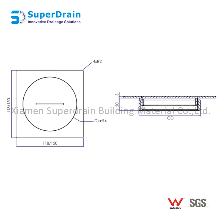 Bathroom Cleaner Stainless Steel Shower Floor Drain for Checking