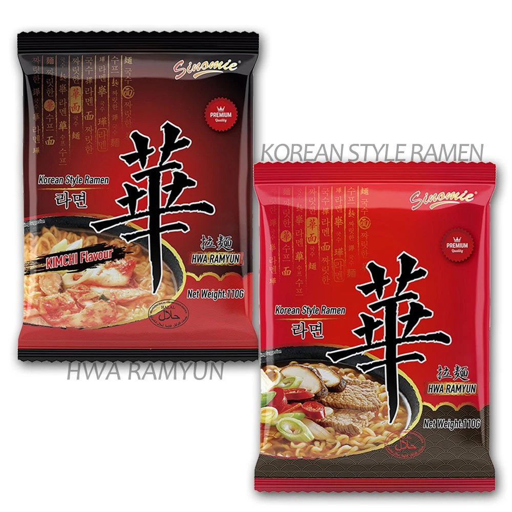 Sinomie Brand Factory Hot 2X Spicy Pepper Chicken Flavour OEM Korean Style Instant Bowl Ramen Noodles