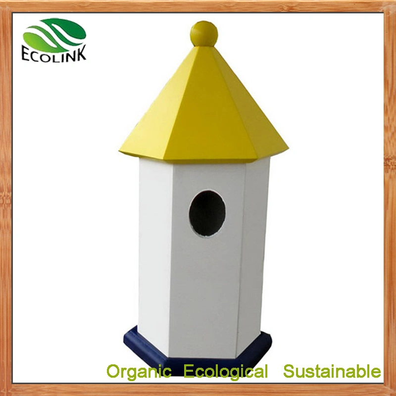 Nouvelle cage d'oiseaux en bois de composite bois-plastique compacte de créateur pour la décoration de jardin