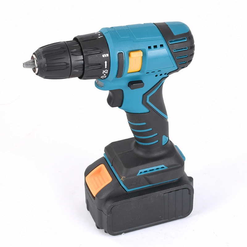 Gold Index 21V Impact Electric Cordless Brushless Compact Power Drill with 2-Speed Lithium-Ion Battery Drill Driver