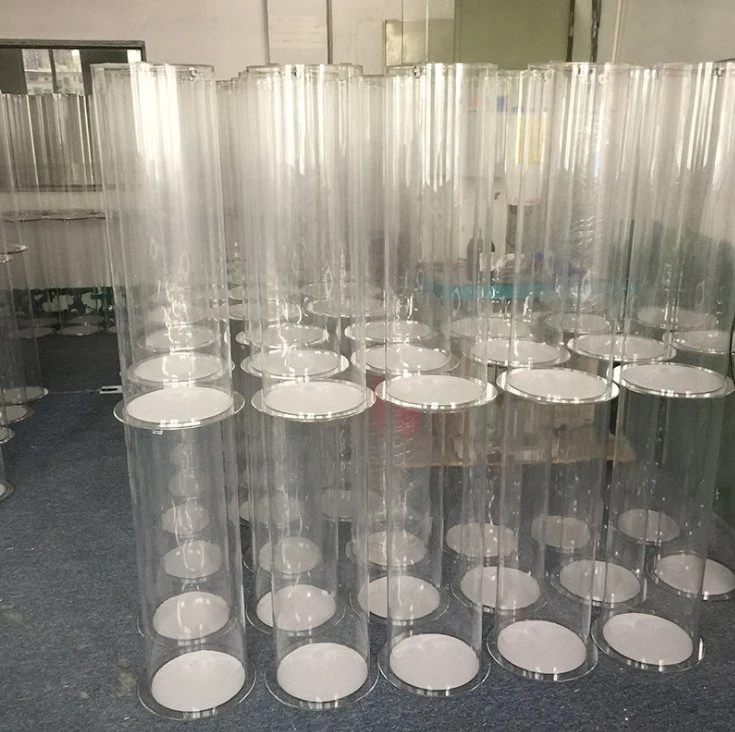 Transparent Thick Plexiglass Pipe Clear Acrylic Tube for Decorations