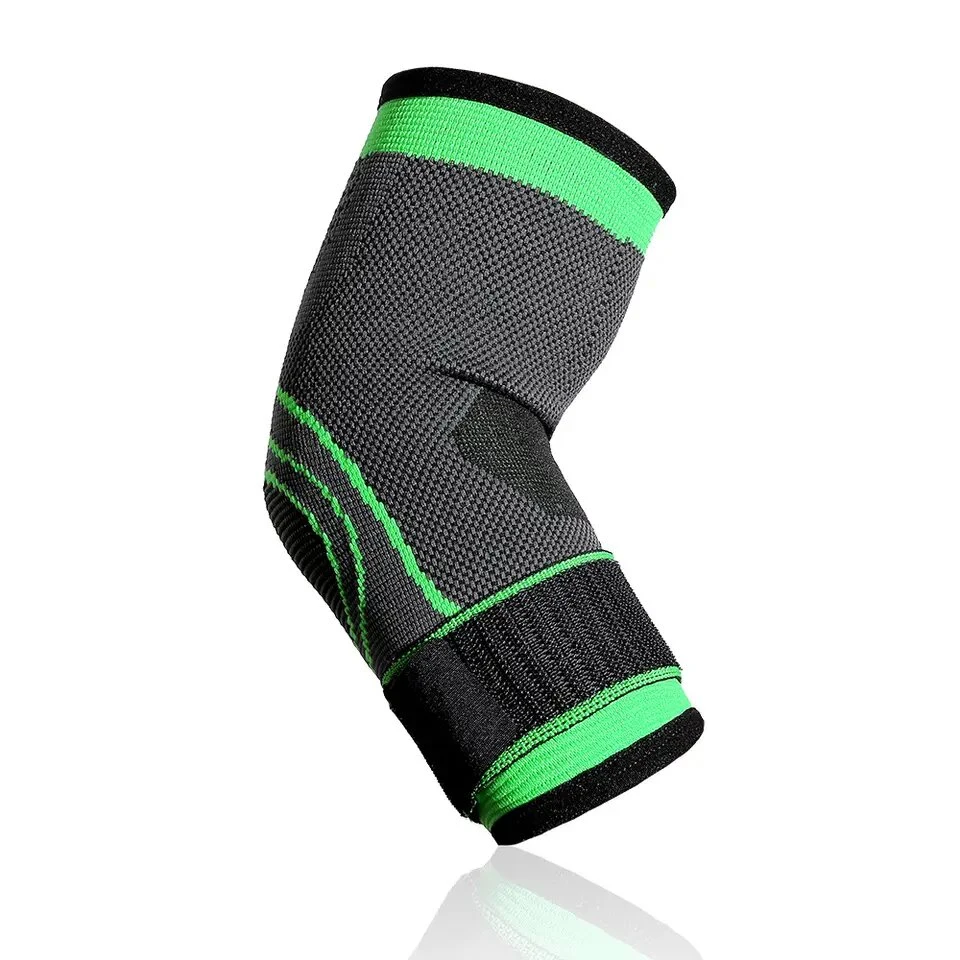 Custom Volleyball Breathable Elastic Compression Elbow Brace Sleeve Weight Lifting Gym Elbow Pads