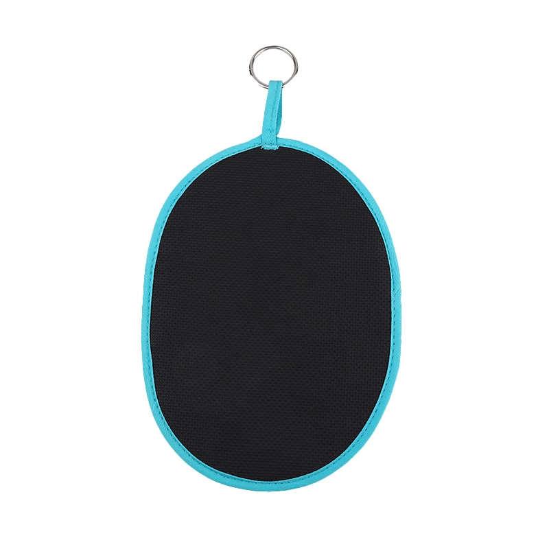 100% Cotton and Neoprene Heat Resistance Oval Pot Holder with Metal Ring