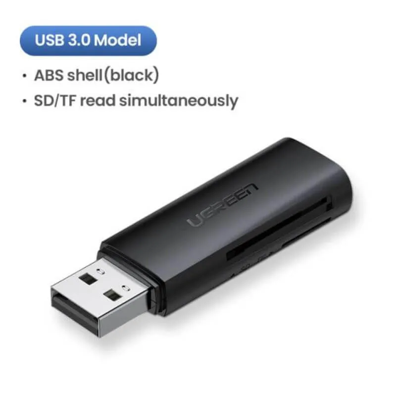 Smartphone SD Card Reader USB 3.0 & Type-C Supports SD/TF for Laptop