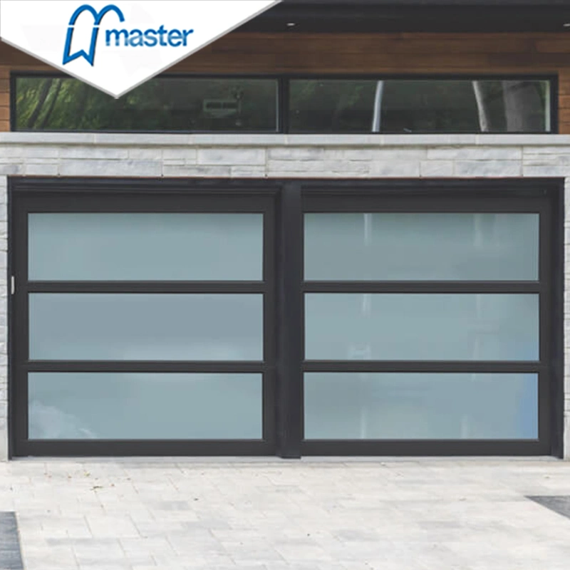 CE Approved Modern Design Residential Electric Overhead Sectional Aluminum Clear Tempered Frosted Garage Door with Good Price