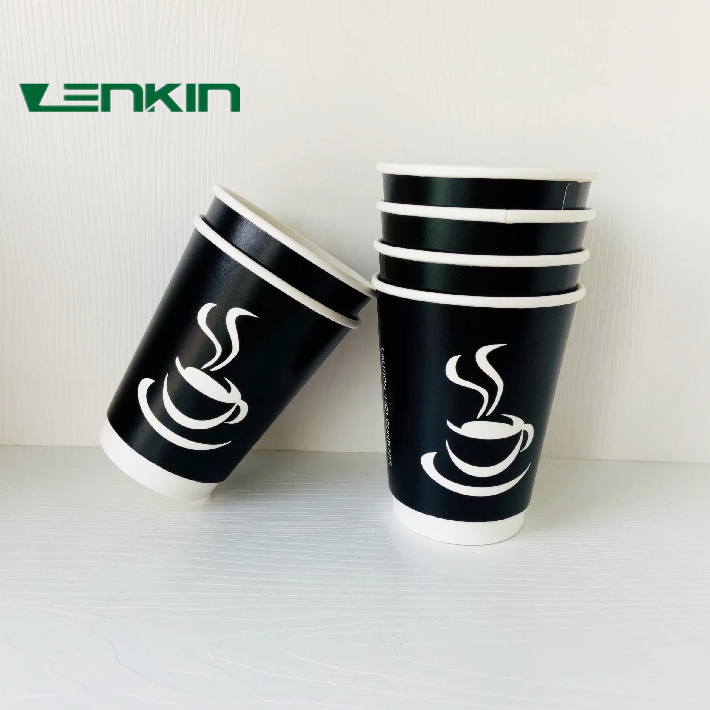 Coffee Cups Disposable Paper Top OEM Customized Wall Logo Item Style Food Color Freight Bottom