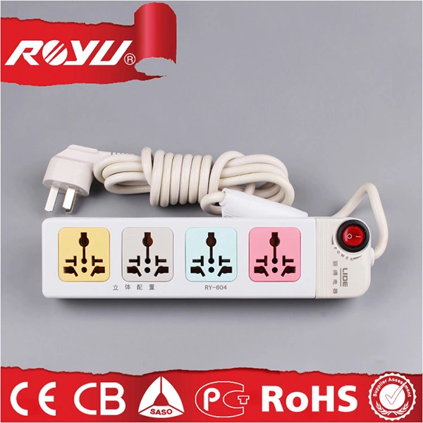 Diseño inteligente Universal 220V Regleta con interruptores individuales