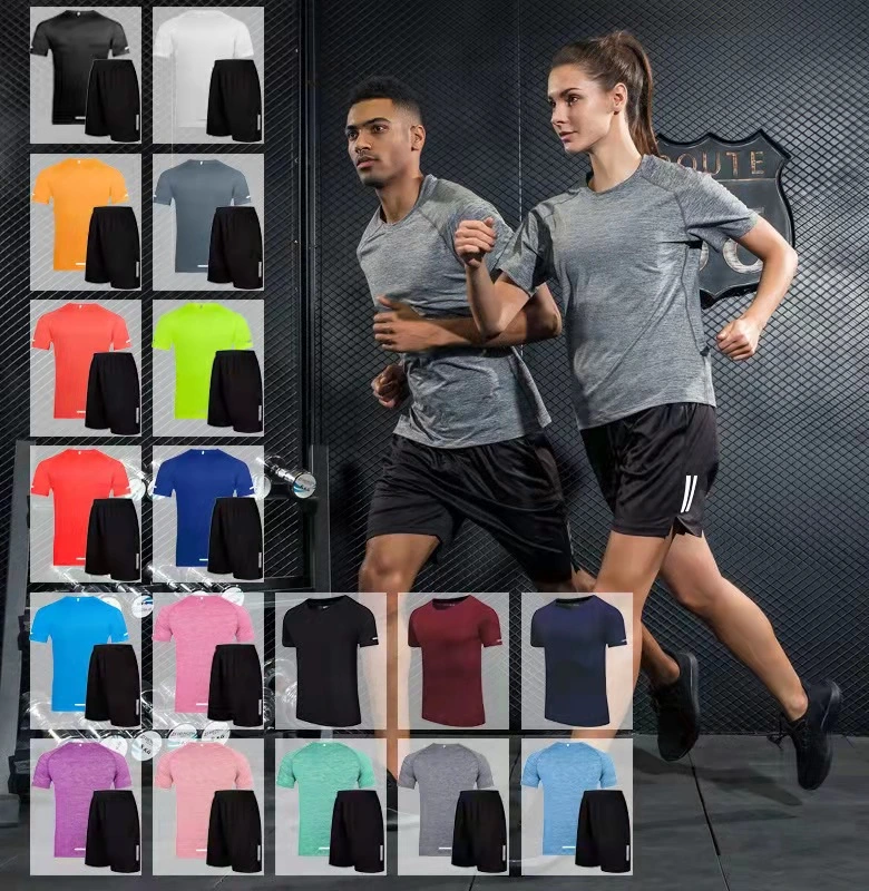 Wholesale/Supplier Latest Fashion Custom Gym Breathable Sports Fitness Suit Casual Running Training T-Shirt Fitness Quick-Drying T-Shirt Sports Suit with Cheap Price