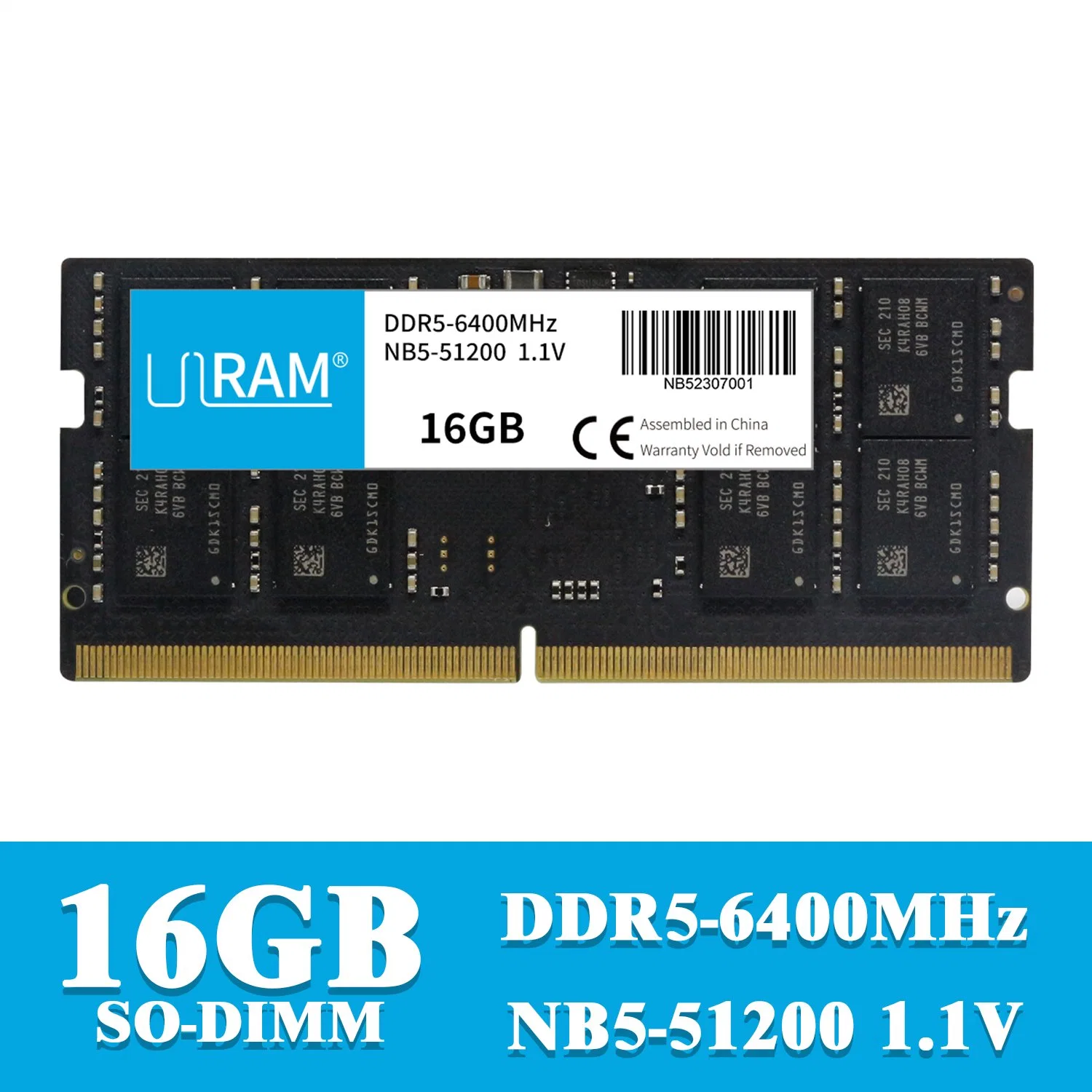 Wholesale 16GB DDR5 RAM 6400MHz Nb5-51200 So-DIMM Laptop DDR RAM