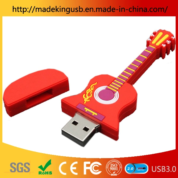 Geschenk Custom PVC Musikinstrument Gitarre USB-Flash-Laufwerk